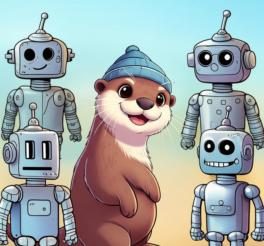 Ommu Picture of Ommu the Otter, an AI mental health chatbot for Singaporean youth.