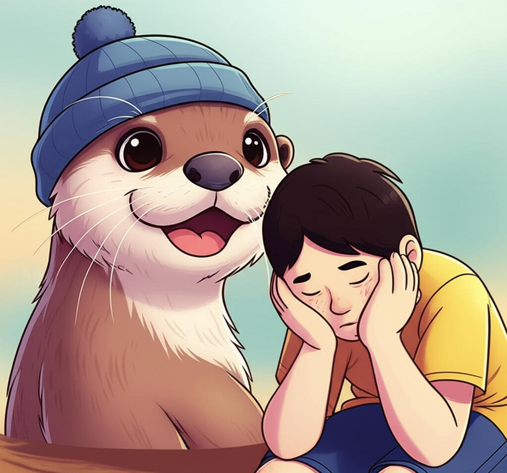 Ommu Picture of Ommu the Otter, an AI mental health chatbot for Singaporean youth.
